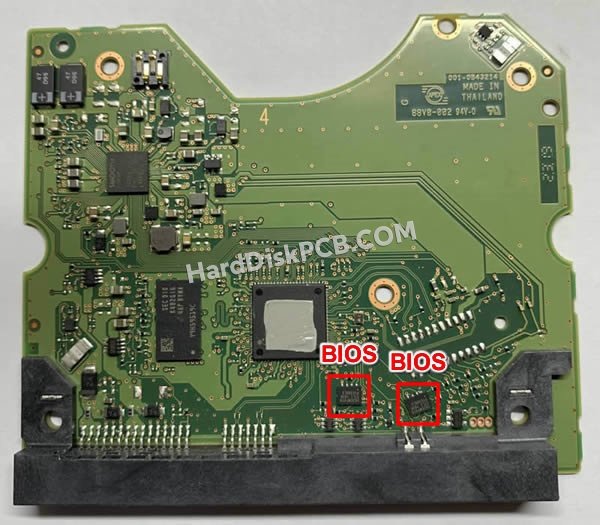 Pasos para cambiar el chip BIOS en 006-0B43214 placa lógica disco duro WD