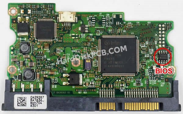 Pasos para cambiar el chip BIOS en 0A29286 placa lógica disco duro Hitachi