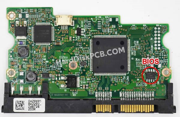 Pasos para cambiar el chip BIOS en 0A29625 placa lógica disco duro Hitachi