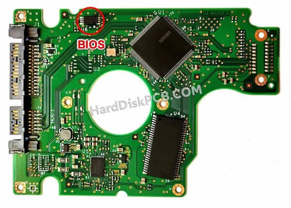 Pasos para cambiar el chip BIOS en 0A52020 placa lógica disco duro Hitachi