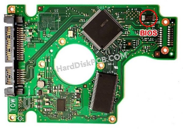 Pasos para cambiar el chip BIOS en 0A57128 placa lógica disco duro Hitachi