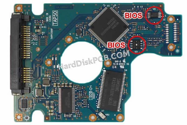 Pasos para cambiar el chip BIOS en 0A57190 placa lógica disco duro Hitachi
