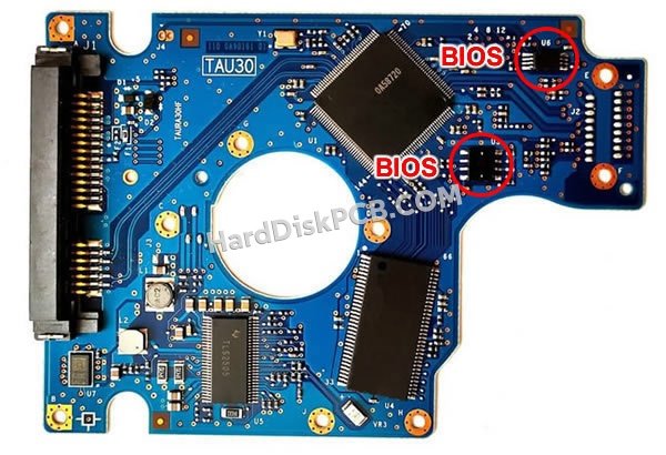 Pasos para cambiar el chip BIOS en 0A58758 placa lógica disco duro Hitachi