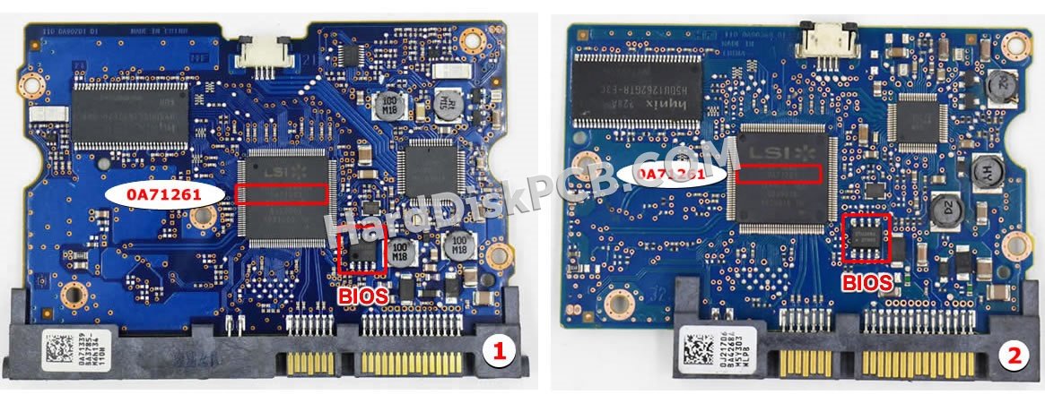 Pasos para cambiar el chip BIOS en 0A71261 placa lógica disco duro Hitachi