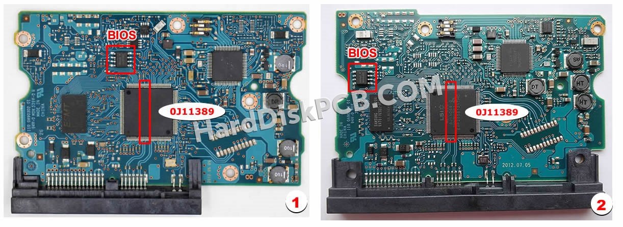 Pasos para cambiar el chip BIOS en 0J11389 placa lógica disco duro Hitachi