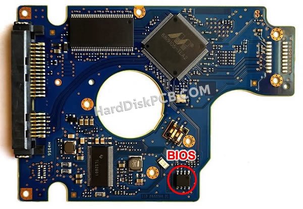 Pasos para cambiar el chip BIOS en 0J14319 placa lógica disco duro Hitachi
