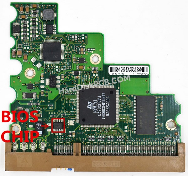 Pasos para cambiar el chip BIOS en 100252820 placa lógica disco duro Seagate