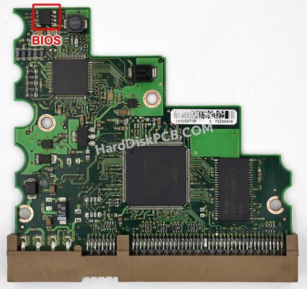 Pasos para cambiar el chip BIOS en 100306042 placa lógica disco duro Seagate