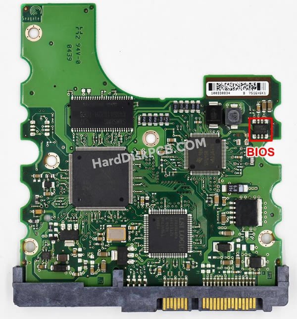 Pasos para cambiar el chip BIOS en 100306336 placa lógica disco duro Seagate