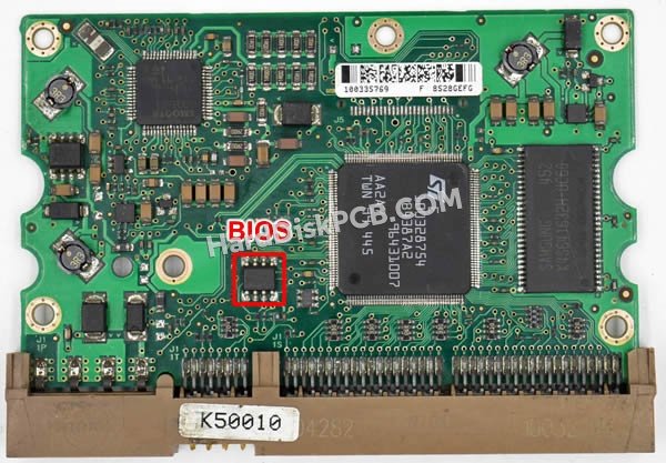 Pasos para cambiar el chip BIOS en 100328754 placa lógica disco duro Seagate