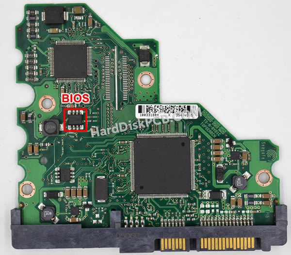 Pasos para cambiar el chip BIOS en 100331803 placa lógica disco duro Seagate