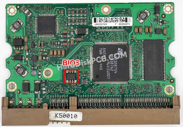 Pasos para cambiar el chip BIOS en 100335774 placa lógica disco duro Seagate