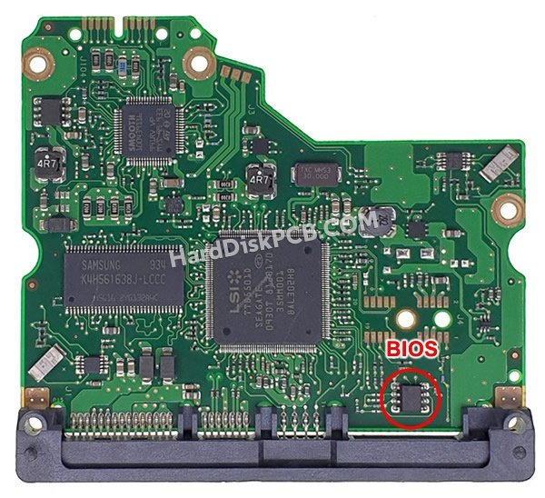 Pasos para cambiar el chip BIOS en 100466824 placa lógica disco duro Seagate