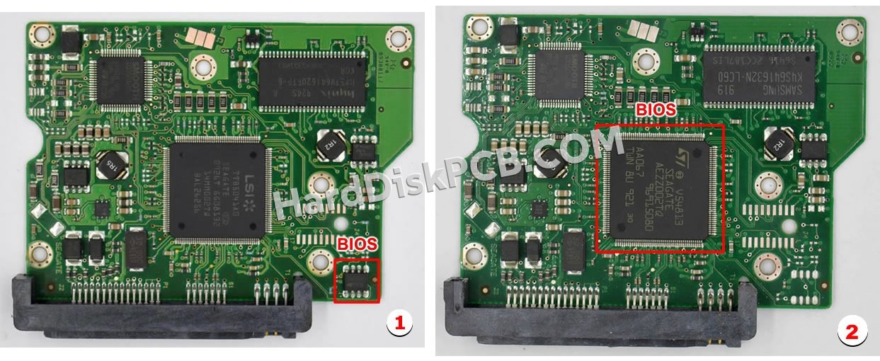 Pasos para cambiar el chip BIOS en 100468303 placa lógica disco duro Seagate