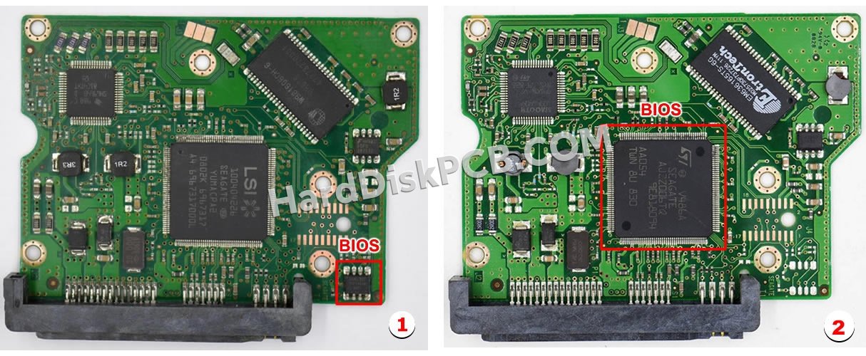 Pasos para cambiar el chip BIOS en 100473090 placa lógica disco duro Seagate