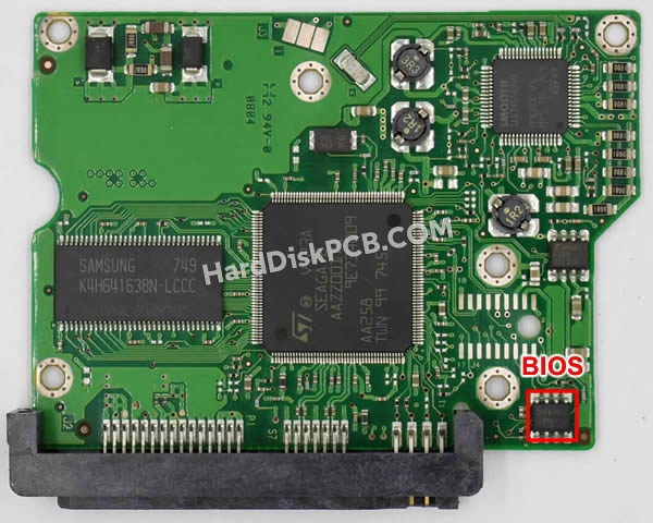 Pasos para cambiar el chip BIOS en 100496208 placa lógica disco duro Seagate