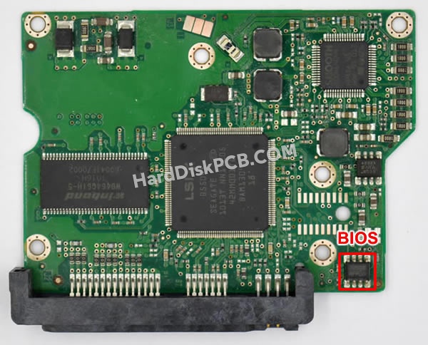 Pasos para cambiar el chip BIOS en 100504364 placa lógica disco duro Seagate