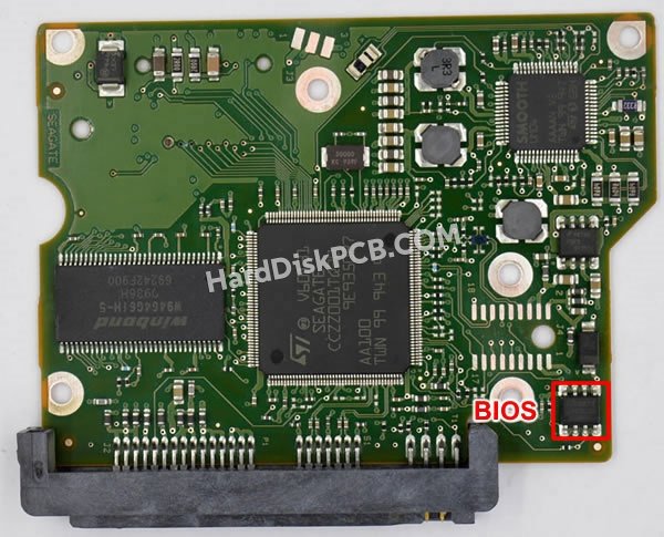 Pasos para cambiar el chip BIOS en 100535704 placa lógica disco duro Seagate