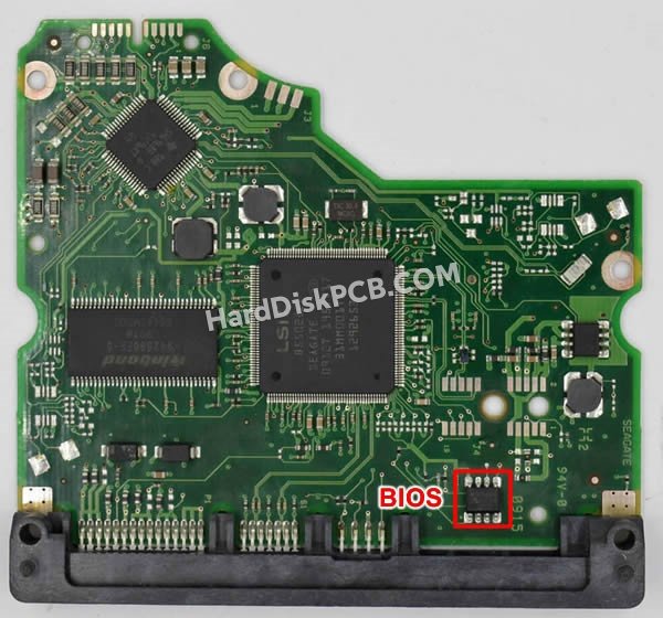 Pasos para cambiar el chip BIOS en 100536501 placa lógica disco duro Seagate