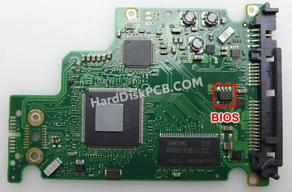 Pasos para cambiar el chip BIOS en 100560486 placa lógica disco duro Seagate