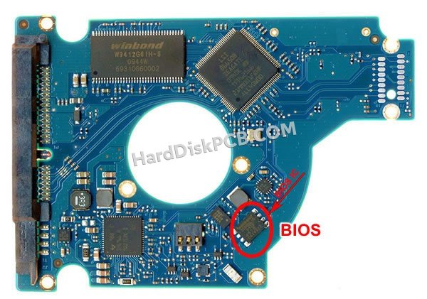 Pasos para cambiar el chip BIOS en 100583375 placa lógica disco duro Seagate