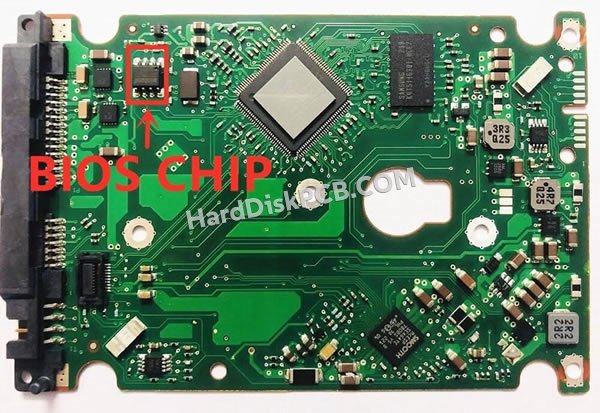 Pasos para cambiar el chip BIOS en 100583844 placa lógica disco duro Seagate