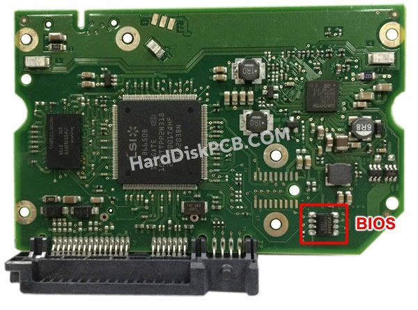 Pasos para cambiar el chip BIOS en 100608206 placa lógica disco duro Seagate