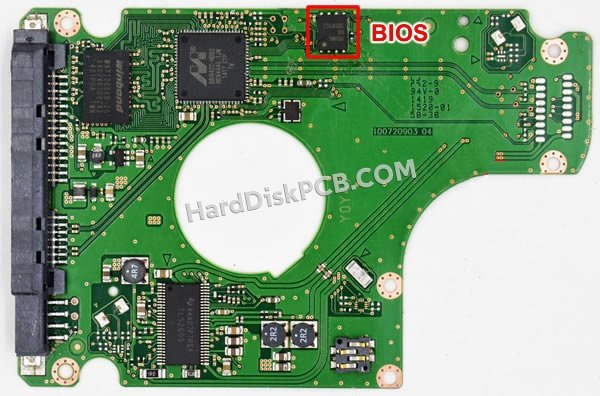 Pasos para cambiar el chip BIOS en 100720903 placa lógica disco duro Seagate