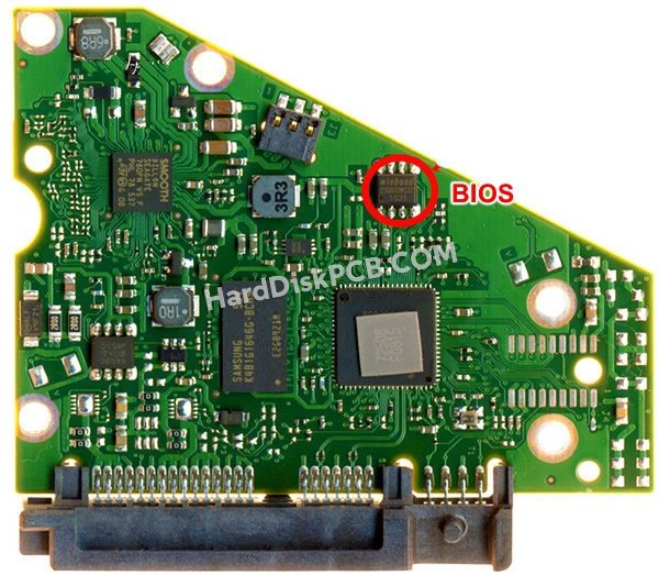 Pasos para cambiar el chip BIOS en 100721570 placa lógica disco duro Seagate