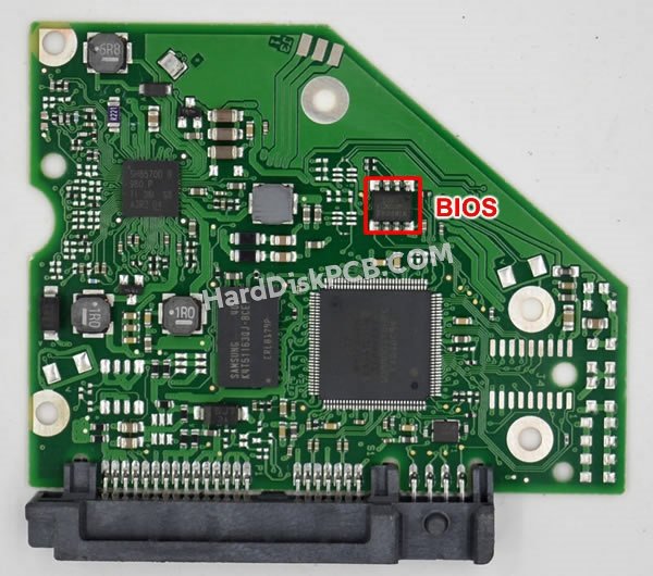 Pasos para cambiar el chip BIOS en 100724095 placa lógica disco duro Seagate