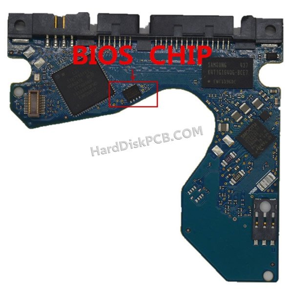 Pasos para cambiar el chip BIOS en 100760000 placa lógica disco duro Seagate