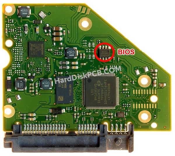 Pasos para cambiar el chip BIOS en 100808001 placa lógica disco duro Seagate