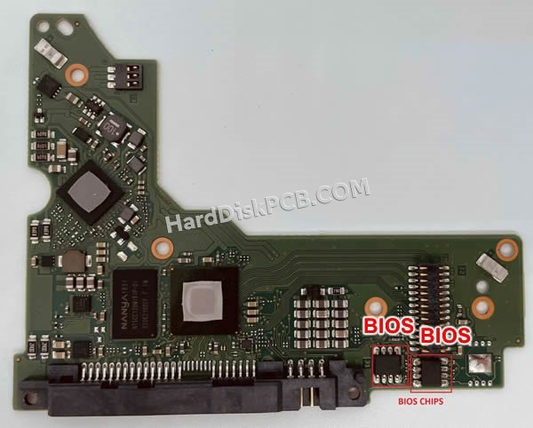 Pasos para cambiar el chip BIOS en 100820657 placa lógica disco duro Seagate