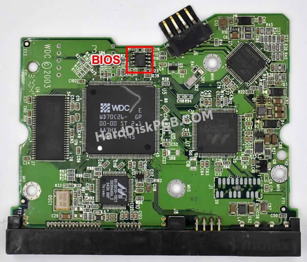 Pasos para cambiar el chip BIOS en 2060-001267-001 placa lógica disco duro WD