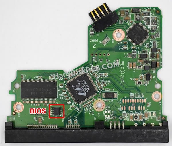 Pasos para cambiar el chip BIOS en 2060-701335-005 placa lógica disco duro WD