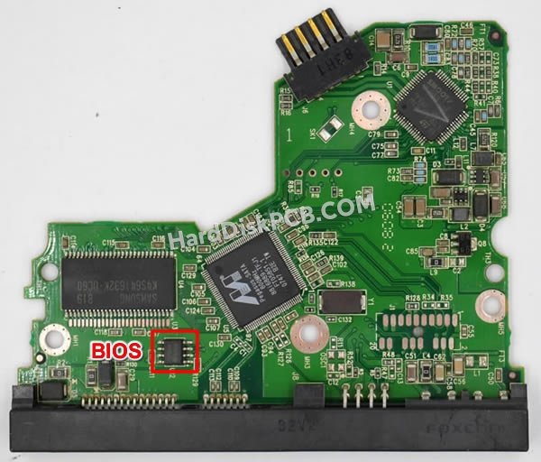 Pasos para cambiar el chip BIOS en 2060-701335-006 placa lógica disco duro WD
