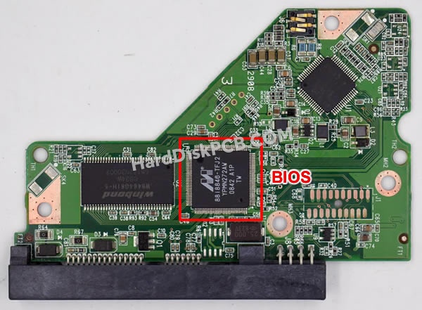Pasos para cambiar el chip BIOS en 2060-701590-000 placa lógica disco duro WD
