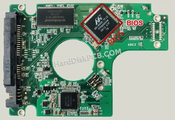 Pasos para cambiar el chip BIOS en 2060-701609-000 placa lógica disco duro WD