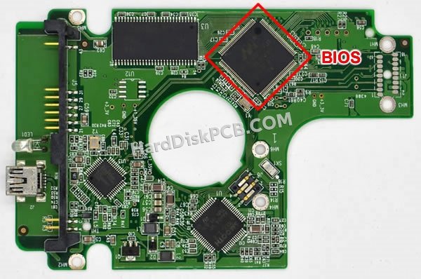 Pasos para cambiar el chip BIOS en 2060-701615-003 placa lógica disco duro WD