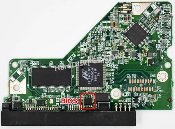 Pasos para cambiar el chip BIOS en 2060-701640-000 placa lógica disco duro WD