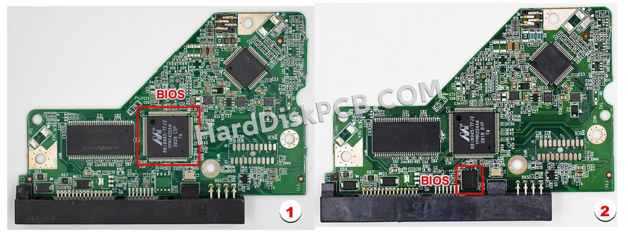 Pasos para cambiar el chip BIOS en 2060-701640-001 placa lógica disco duro WD