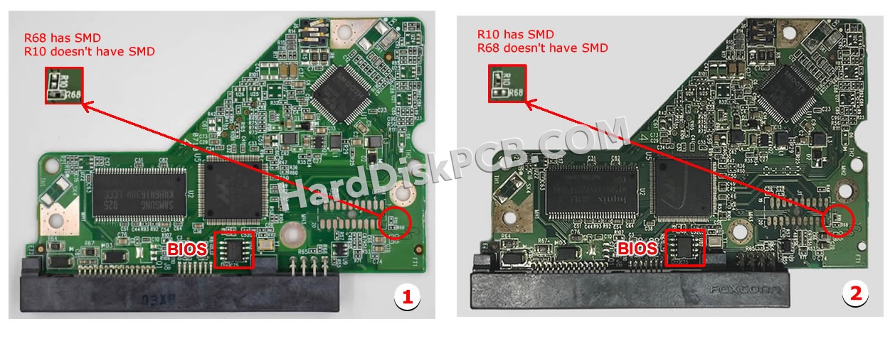 Pasos para cambiar el chip BIOS en 2060-701640-002 placa lógica disco duro WD