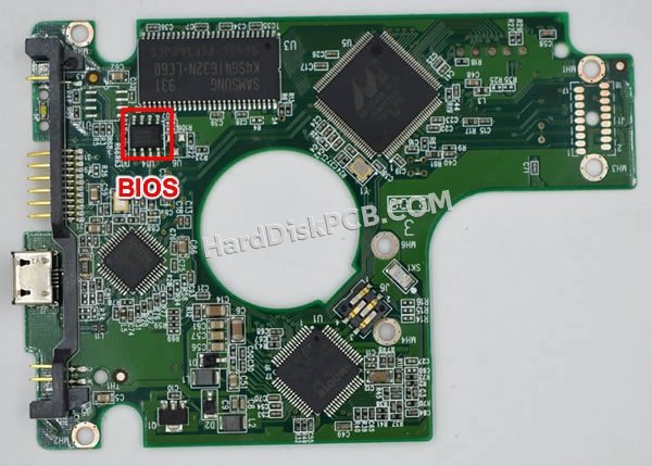 Pasos para cambiar el chip BIOS en 2060-701650-000 placa lógica disco duro WD