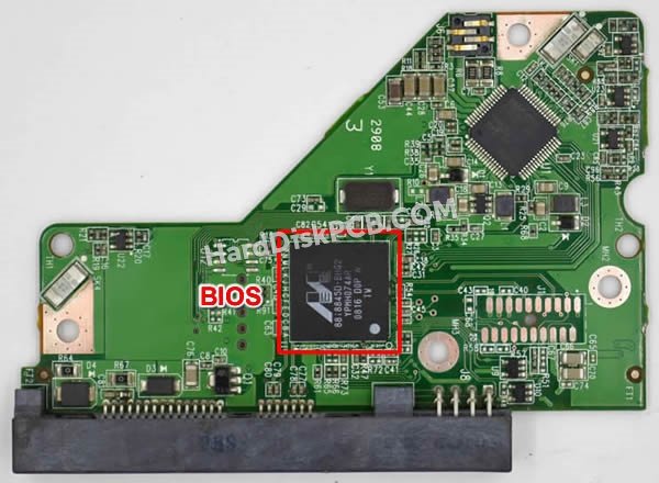 Pasos para cambiar el chip BIOS en 2060-771577-000 placa lógica disco duro WD