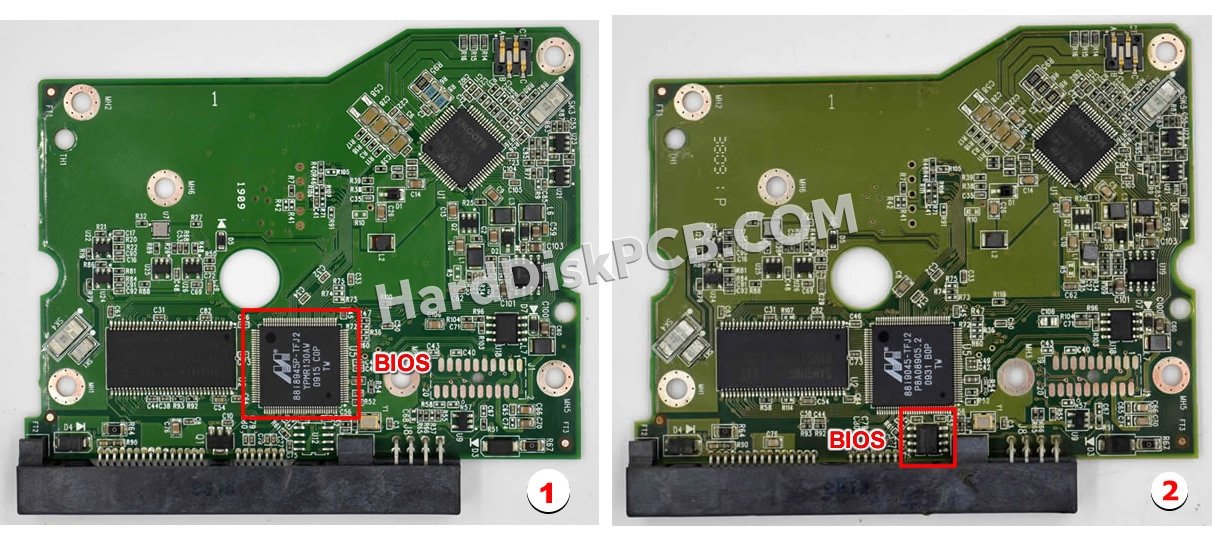 Pasos para cambiar el chip BIOS en 2060-771624-001 placa lógica disco duro WD