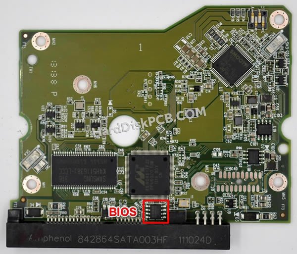 Pasos para cambiar el chip BIOS en 2060-771624-003 placa lógica disco duro WD