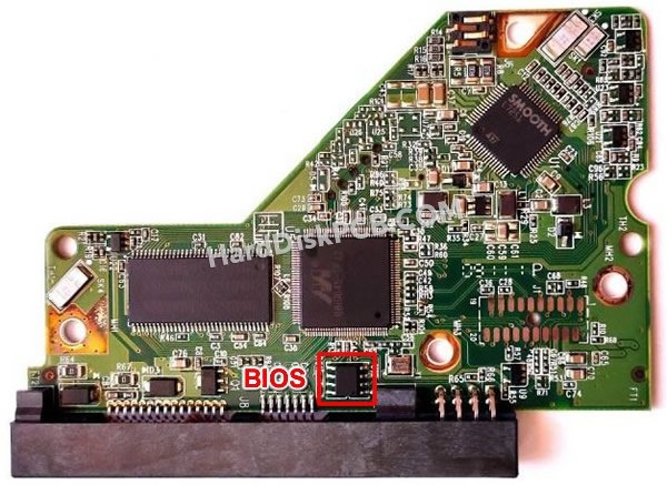Pasos para cambiar el chip BIOS en 2060-771640-005 placa lógica disco duro WD