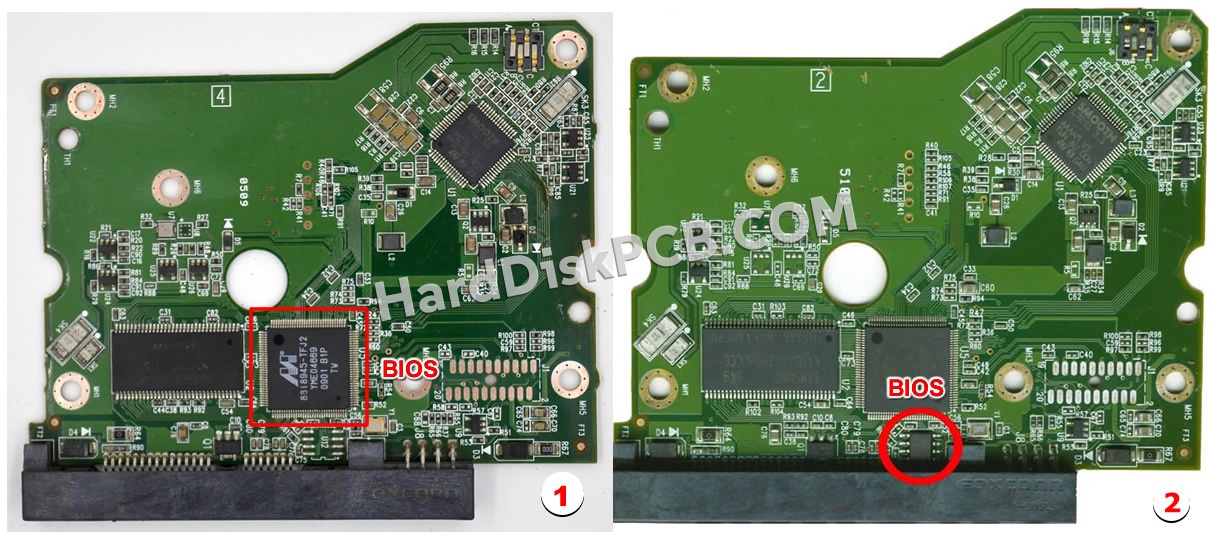 Pasos para cambiar el chip BIOS en 2060-771642-000 placa lógica disco duro WD