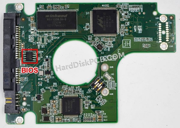 Pasos para cambiar el chip BIOS en 2060-771692-006 placa lógica disco duro WD