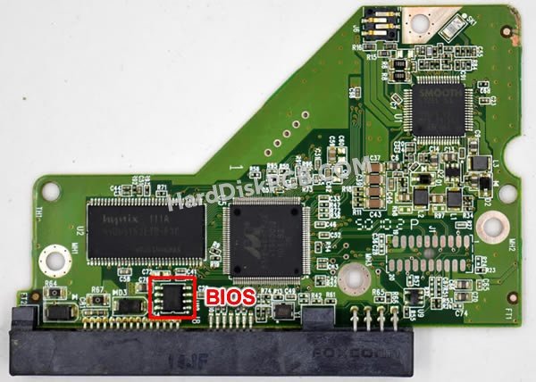 Pasos para cambiar el chip BIOS en 2060-771698-002 placa lógica disco duro WD